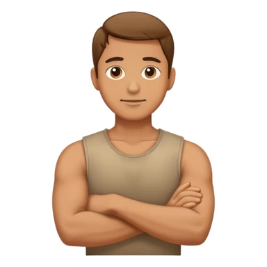 Man With arms crossed around his neck sticker