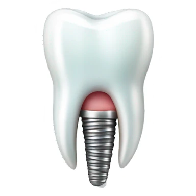 Dental implant with tooth sticker