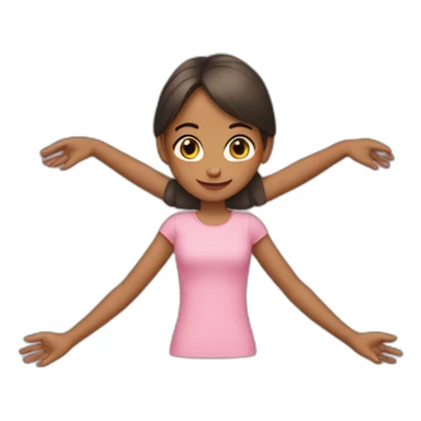 girl with multiples arms sticker