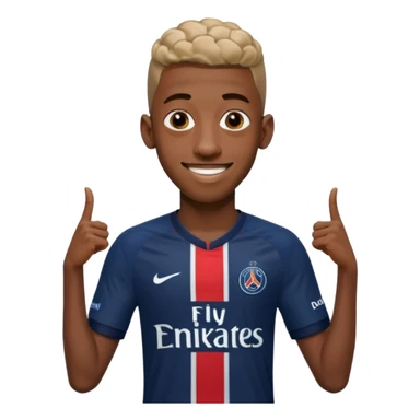 Ousmane Dembele avec le maillot du psg sticker