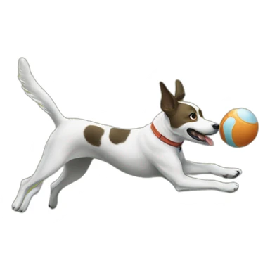 dog catching a frisbee sticker