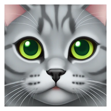 Silver grey British shorthair with green eyes sticker