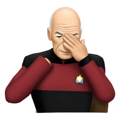 Captain Picard Facepalm sticker