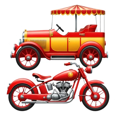 Circus motorbike circus car  sticker