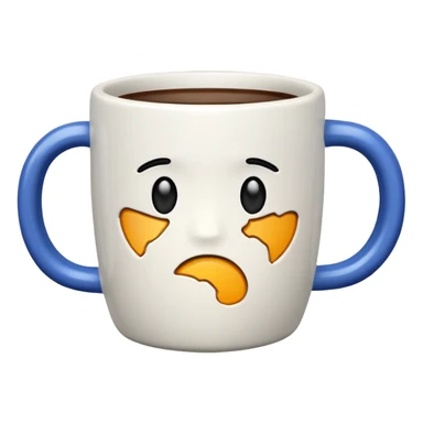 cracked mug no face sticker