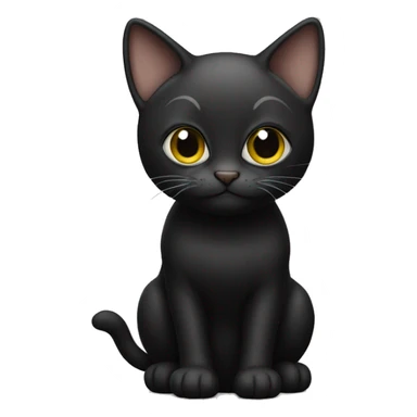 dark (not black) taby cat (not fat, big eyes) being playful , full body sticker