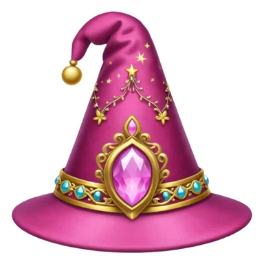 a pink magical hat sticker