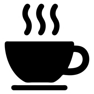 coffee cup icon, simple and bold, minimal color, modern icon style sticker