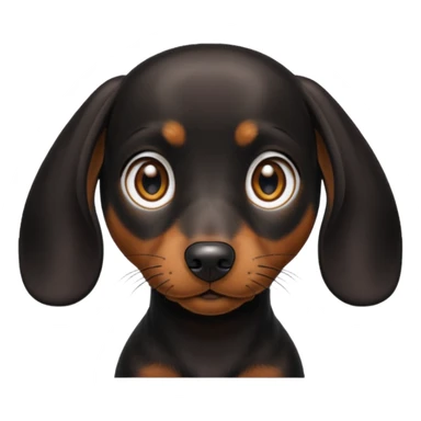 Black miniature Daschund  sticker