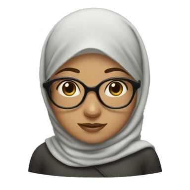 the girl with hijab and glasses sticker