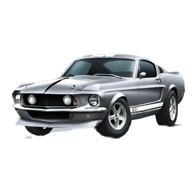 Grey Mustang GT500 sticker