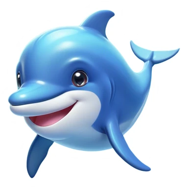 Cinematic Cheeky Dolphin Portrait Emoji, With a playful tilt of its head and a mischievous sparkle in its eyes, showcasing a sleek, shiny body accented by a quirky, animated smile and a cheeky wink, Simplified yet hilariously endearing features, highly detailed, glowing with a vibrant, sassy aquatic glow, high shine, spirited and fun, stylized with an air of quirky marine mischief, soft glowing outline, capturing the essence of a super cute dolphin that looks ready to splash its way into viral fame with playful charm! sticker