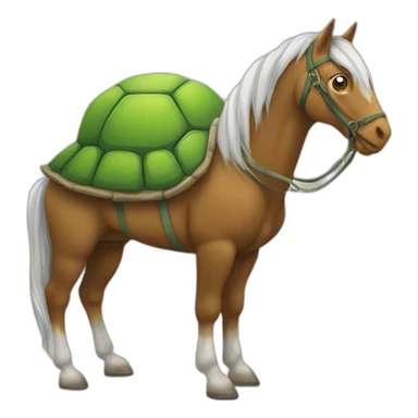 Cheval sur tortue sticker