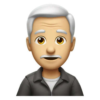 a man with an inquisitive expression pointing his finger at the viewer as if asking "what about you?" sticker