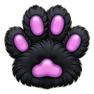 black cat's paw sticker