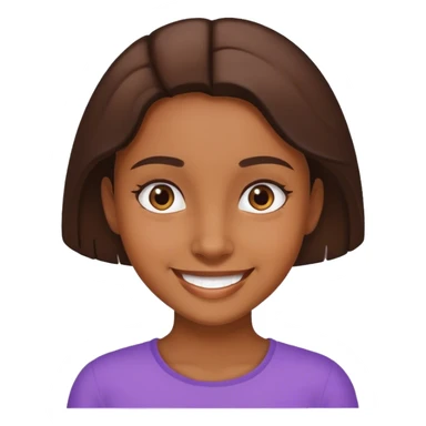 chica morena sonriendo sticker