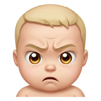 Angry baby sticker