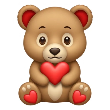 Oso con ojos de corazón  sticker