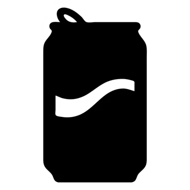 A soda in a metal can sticker