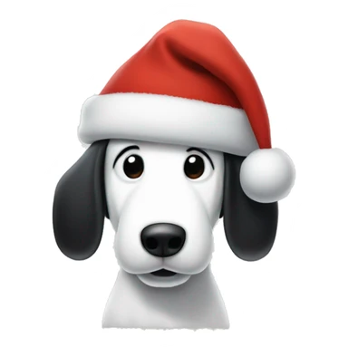 snoopy with a christmas hat sticker
