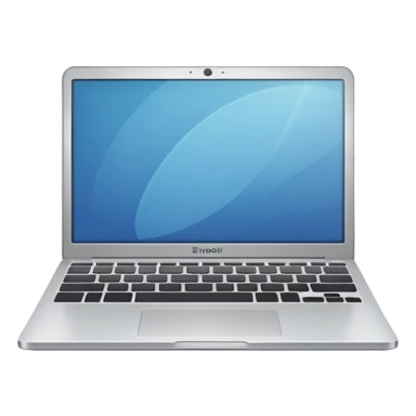 simple laptop no visible keys sticker