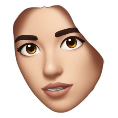 Dua Lipa with red hair sticker