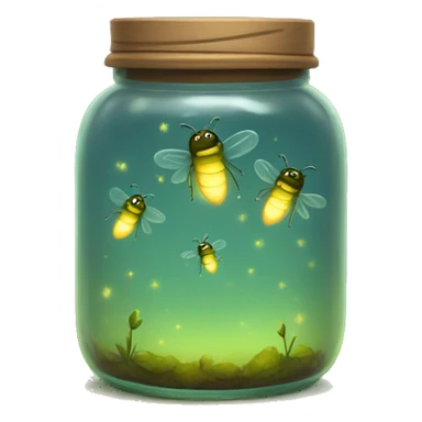 Fireflies in a jar sticker
