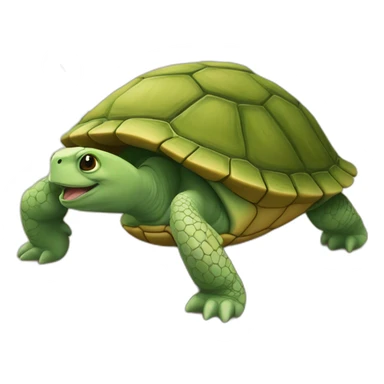 Chat sur une tortue  sticker