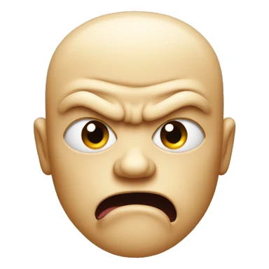 angry face with tongue sticker