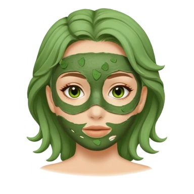 girl with clay face mask on sticker