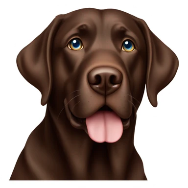 big adult male chocolate lab with blue eyes  sticker