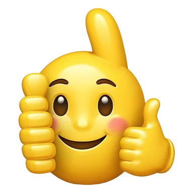 thumbs up emoji, positive gesture sticker