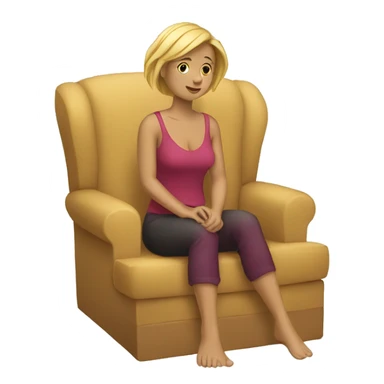 Women sit on befallow sticker