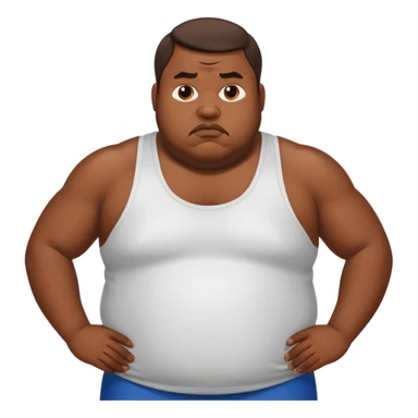 a fat man work out sticker