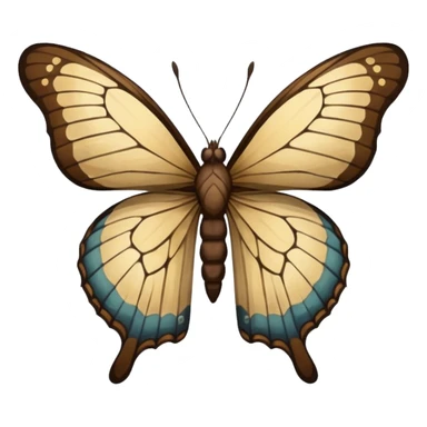 Dead butterfly with wings and the body seperate  sticker