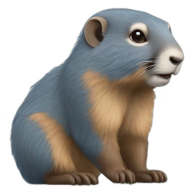 marmotte bleue sticker