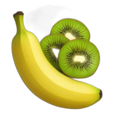 Banane avec kiwis sticker