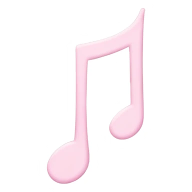 Pale pink music note with pale pink heart  sticker