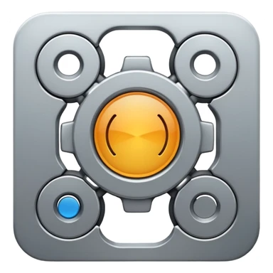settings gear icon for site navigation. just one gear. no happy face, just grey, 6 notches sticker