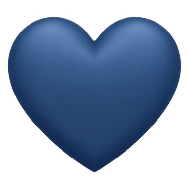 NAVY BLUE heart emoji, less reflective markings on top  sticker