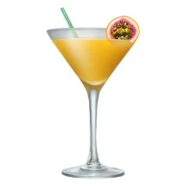 Cocktail with passionfruit sticker