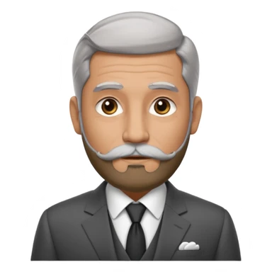 Slightly gray with frencb beard graying indian guy in suit with a bentley names professor bw tlt sticker