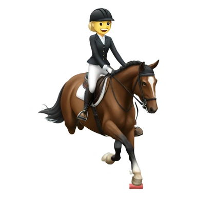 Girl on horse showjumping  sticker