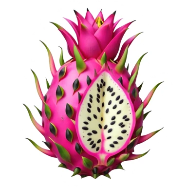 dragon fruit, bright colors, simple, no text sticker