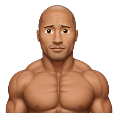 Dwayne Johnson physique sticker
