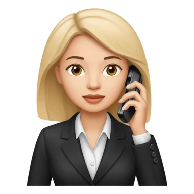 business woman talking on the mobile phone sticker