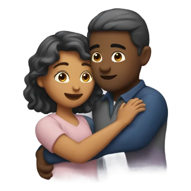 Man and woman hugging and kissing sticker