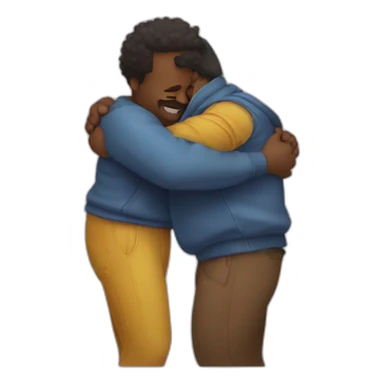 Hug small and high pepole sticker