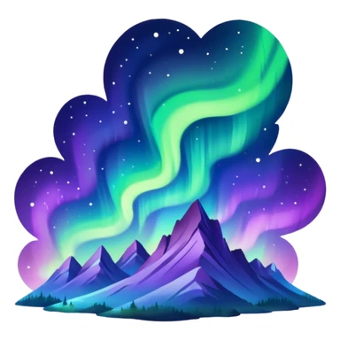 northern lights sticker