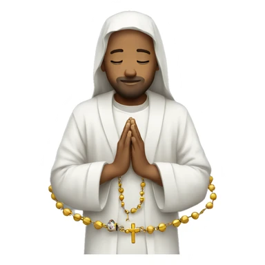 Praying rosary sticker